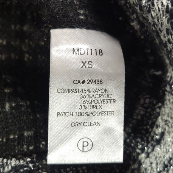 Miss‎ Me Womens Sweater Pullover Elbow Patch Glitter Sequin Pockets Black XS - Picture 9 of 13